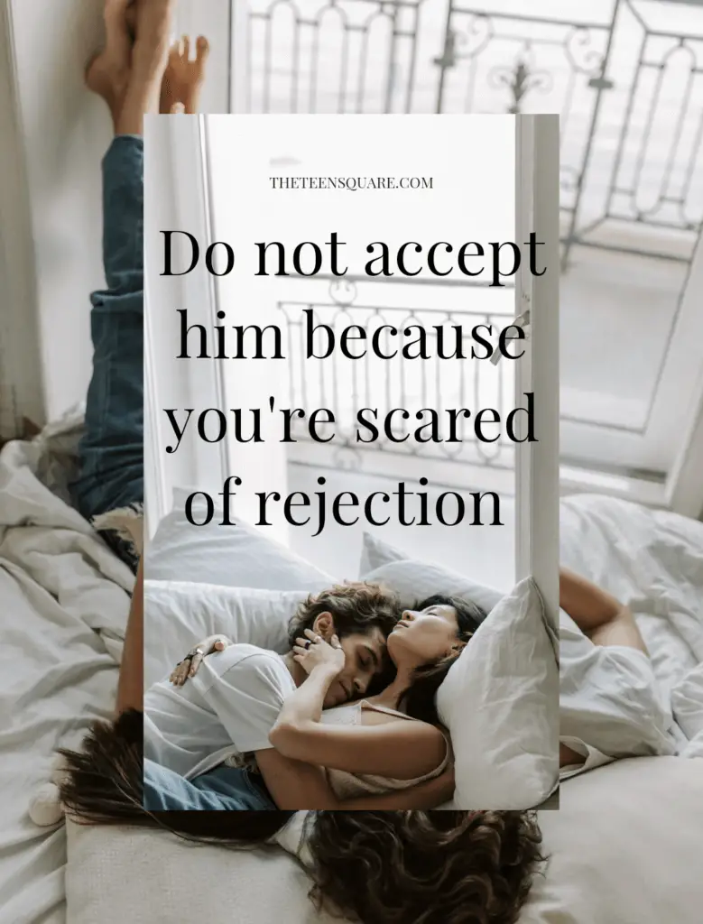 do not let a ghoster come back because you're scared of rejection